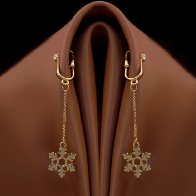 업코 논피어싱 클리토리스 악세서리 눈꽃 NON-PIERCED CLITORAL JEWELRY DANGLE WITH SNOWFLAKE | UPKO